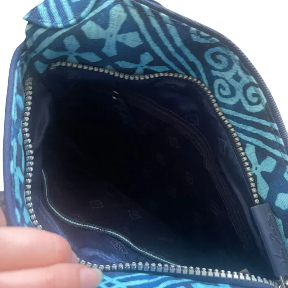 Vera Bradley Y2k Blue Geometric Seatbelt Shoulder Travel Bag Purse‎